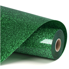 Heat Transfer Vinyl Glitter - Green - 30.5 x 90 cm (008946)