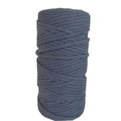 DekoArt Macramékoord 4 mm 100 m Blauw (1004Jeansblau) *