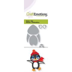 CraftEmotions Die - pinguin 3D Card 5x10cm (115633/0195) (AFGEPRIJSD)