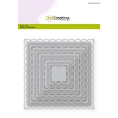 CraftEmotions Big Nesting Die - vierkanten scalop XL open Card 150x160 2,2-12,8cm (115633/0922) 