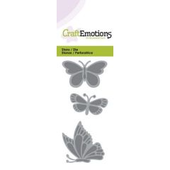 CraftEmotions Die - vlinders Card 5x10cm (115633/0145)*