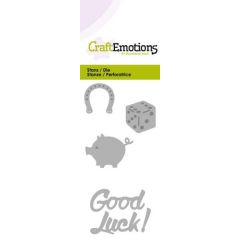 CraftEmotions Die - Good Luck! Card 5x10cm (115633/0170)*