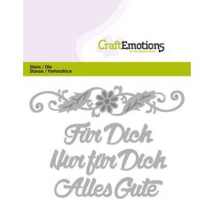 CraftEmotions Die Text - Für dich (DE) Card 11x9cm (115633/0418) (AFGEPRIJSD)