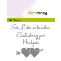 CraftEmotions Die Text - In Liebe verbunden (DE) Card 11x9cm (115633/0414) (AFGEPRIJSD)