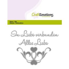 CraftEmotions Die Text -Alles Liebe (DE) Card 11x9cm (115633/0416) (AFGEPRIJSD)