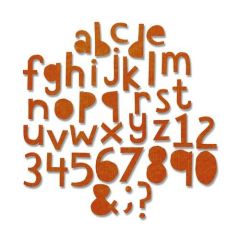 Sizzix Thinlits Die set - Alphanumeric Cutout Lower 102PK - Tim Holtz 3/4  (663074)*