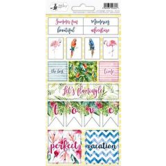 Piatek13 - Sticker sheet Let‘s flamingle 02 P13-279 10,5x23 cm (04-19)