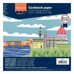 Florence • Cardstock papier texture 30,5x30,5cm 60 kleuren (1214-61)