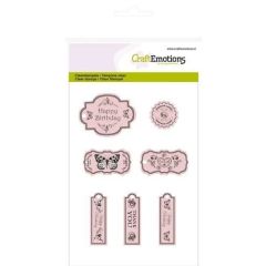 CraftEmotions clearstamps A6 - labels Botanical (130501/1018)*