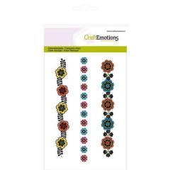 CraftEmotions clearstamps A6 - bloemenrand Folklore (130501/1031)*