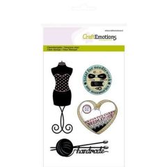 CraftEmotions clearstamps A6 - couture paspop (130501/1116)*