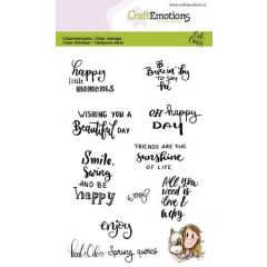 CraftEmotions clearstamps A6 - Kaat en Odey Spring quotes (Eng) Carla Creaties (130501/1600)*