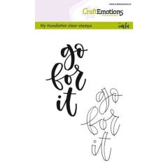 CraftEmotions clearstamps A6 - handletter - go for it (ENG) (130501/1801) (AFGEPRIJSD)