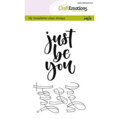CraftEmotions clearstamps A6 - handletter -just be you (ENG) (130501/1802) (AFGEPRIJSD)