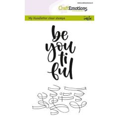 CraftEmotions clearstamps A6 - handletter -be you ti ful  (ENG) (130501/1804)*