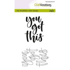 CraftEmotions clearstamps A6 - handletter - you got this (ENG) (130501/1805) (AFGEPRIJSD)