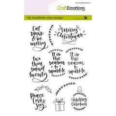 CraftEmotions clearstamps A6 - handletter - Christmas 2 (Eng) Carla Kamphuis (130501/1819)*
