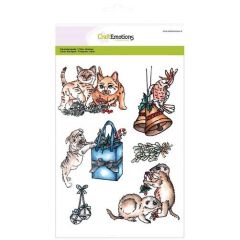 CraftEmotions clearstamps A5 - Christmas pets 3 (130501/3103) (AFGEPRIJSD)