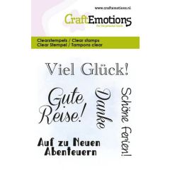 CraftEmotions clearstamps 6x7cm - Text Gute Reise DE*