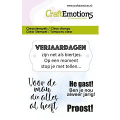 CraftEmotions clearstamps 6x7cm - Tekst Proost NL*
