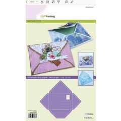 CraftEmotions stencil- envelop duo paper - rechthoek 11x16cm (185070/4502*)