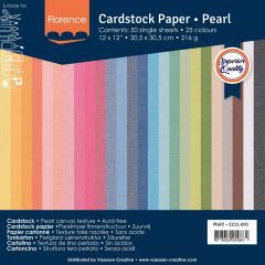 Florence • Cardstock 216g Textuur 30,5x30,5cm Parelmoer 50 vellen (2211-001)