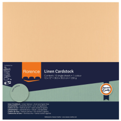 Florence • Linnenkarton 250g 30,5x30,5cm Parchment 10x (2822-001)