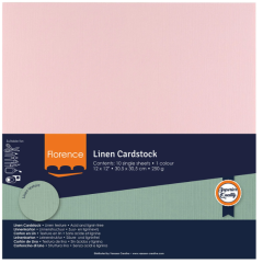 Florence • Linnenkarton 250g 30,5x30,5cm Rose 10x (2822-017)