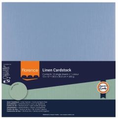 Florence • Linnenkarton 250g 30,5x30,5cm Steel 10x (2822-052)