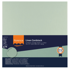 Florence • Linnenkarton 250g 30,5x30,5cm Aqua 10x (2822-056)
