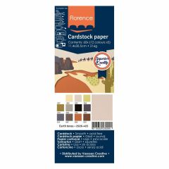 Florence • Cardstock papier Glad 11,4x30,5cm Earth tones (2926-403)