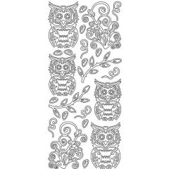 Stickervel - Owls leaf - Goud (AFGEPRIJSD)