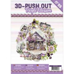 3D Push-Out Book 55 - Purple Blossom (3DPO10055)