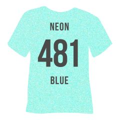 POLI-FLEX - PEARL GLITTER - Flexfolie - Neon-Blue - 30 x 50 cm (481)