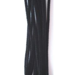 Chenille zwart 6mm x 30cm 20st (800700/7111)