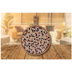 LC DIY Ronde Borrelplank - Beige/zand (80072) *