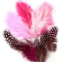 Marabou&Guinea veren mix roze 18 ST (12229-2903)