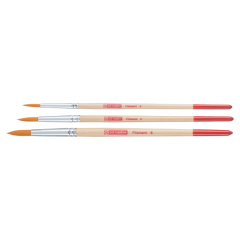 Aquarelpenselenset van 3 Rond - Polyester (9099123M)