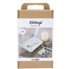 CC Hobbyset Kintsugi Schaal, Blauw, Goud en Wit (977815) *