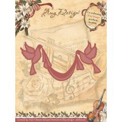 Die - Amy Design - Vintage Christmas Collection Die - Doves with Sash (AFGEPRIJSD)
