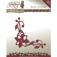 Die - Amy Design - Christmas Greetings - Poinsettia Corner (AFGEPRIJSD)
