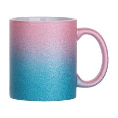 Glitter Sublimatie Mok 11oz - roze-blauw verloop (B11GTMX-PKBL)