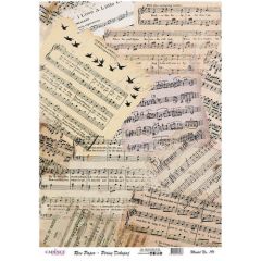 Cadence rijstpapier vintage stukken bladmuziek Model No: 191 *