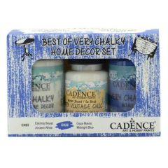 Cadence Very Chalky Home Decor set Oud wit - Nachtblauw 01 002 0010 909050 90+90+50 ml (301260/1010) CH03 *