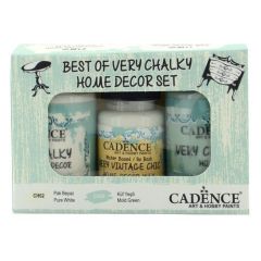 Cadence Very Chalky Home Decor set Puur wit - Mold - groen 01 002 0001 909050 90+90+50 ml (301260/1001) CH02 - OPRUIMING