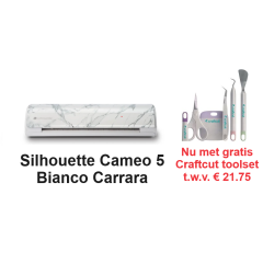 Silhouette CAMEO® 5 - Bianco Carrara / Met gratis vinyl pakket (20 vel A4 + 5 vel applicatie tape) 
