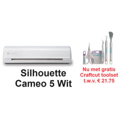 Silhouette CAMEO® 5 - Wit / Met gratis vinyl pakket (20 vel A4 + 5 vel applicatie tape) 