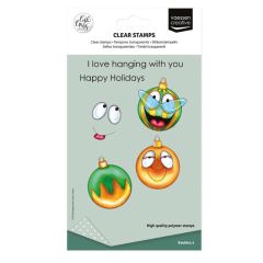 Vaessen Creative • Clear Stamps Kerstballen 1 12st. (CAR0105) *