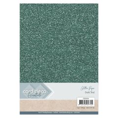 Card Deco Essentials Glitter Paper Dark Teal (CDEGP004)