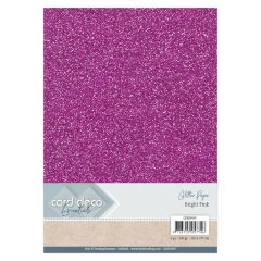 Card Deco Essentials Glitter Paper Bright Pink (CDEGP007)
